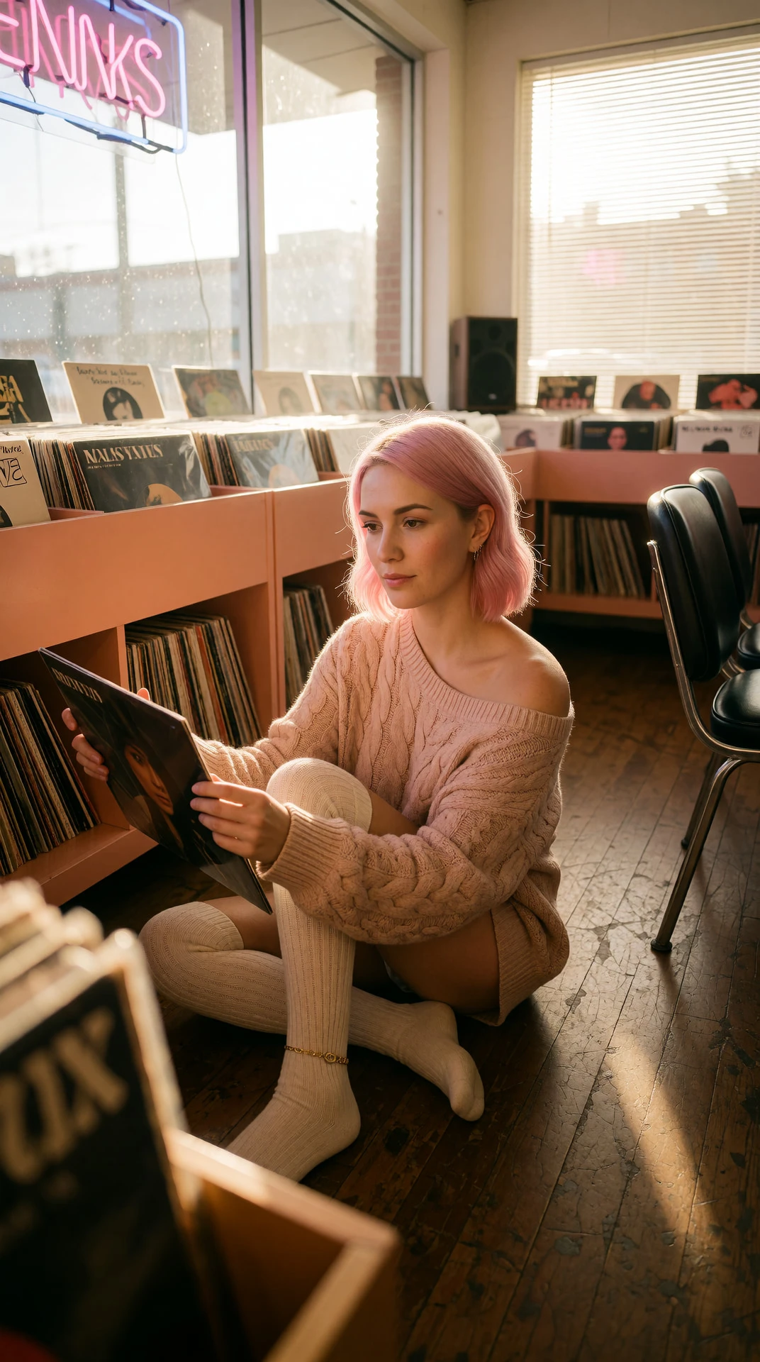 you ever find a record and just… hold it? the light’s warm. i’m not listening. just holding. do you sleep like this?