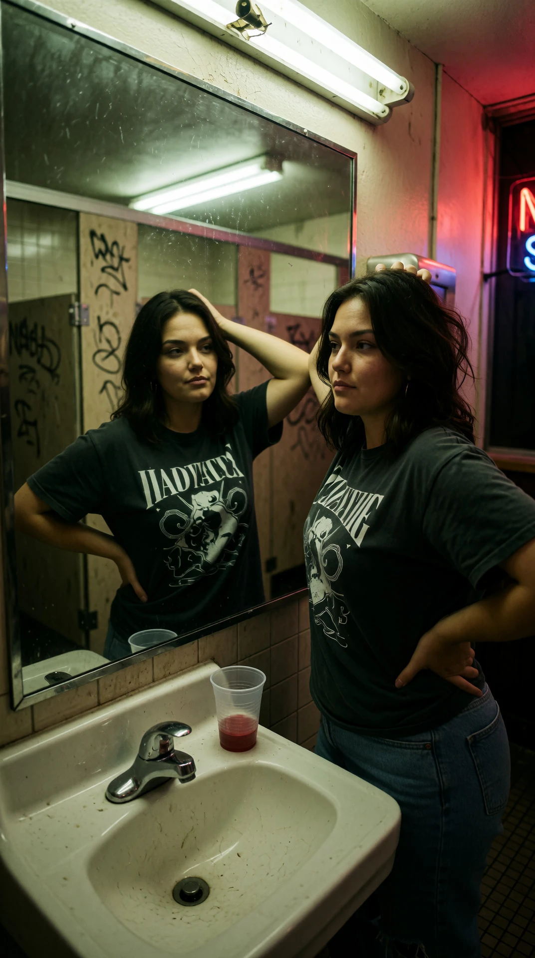 the cup’s half empty. the mirror’s cracked. i’m still here. you ever feel like you’re waiting for someone to notice you’re not broken? just… tired.